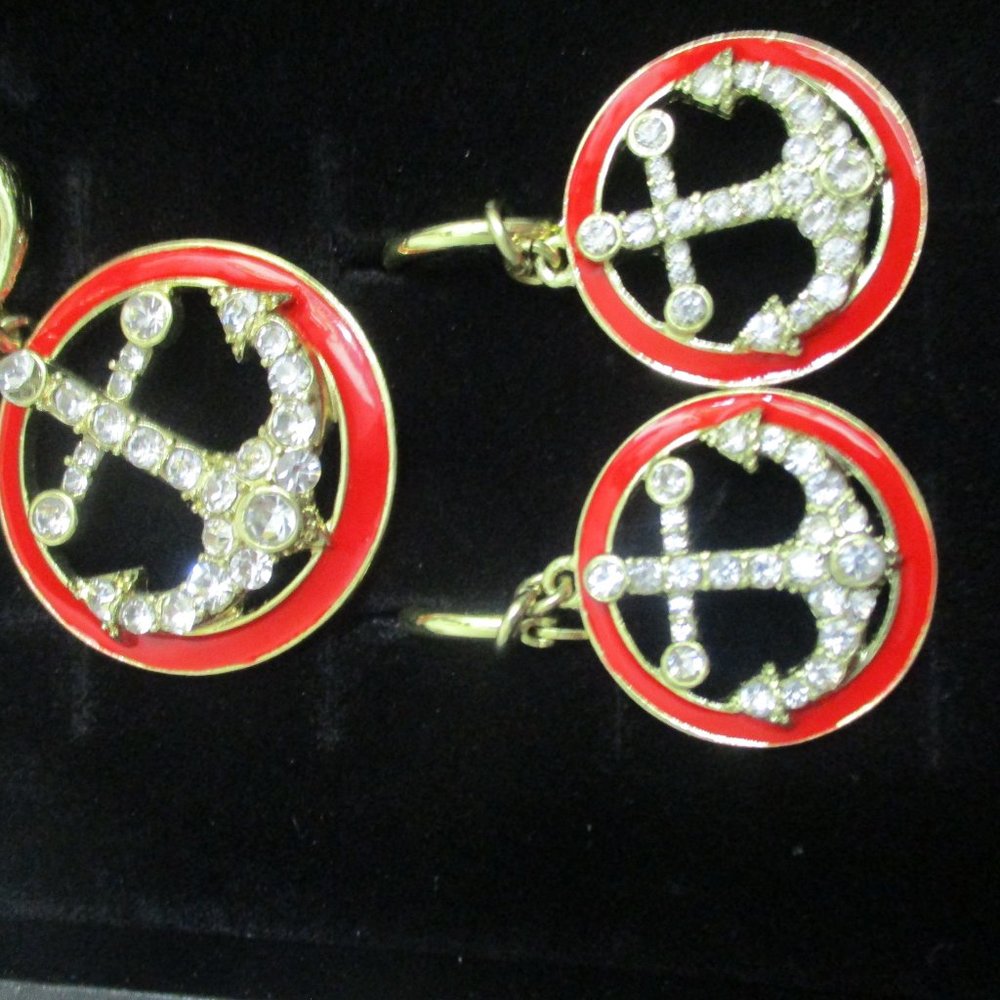 HEIDI DAUS ANCHORS AWAY  ENHANCER AND EARRINGS NEW